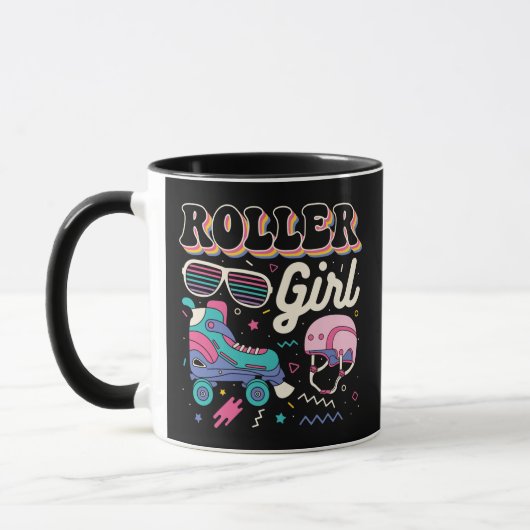 Mug Roller Girl Patinage Retro Roller Vintage (Gauche)