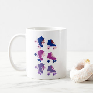 Mug Rollerskates rétro rose violet