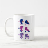 Mug Rollerskates rétro rose violet (Gauche)