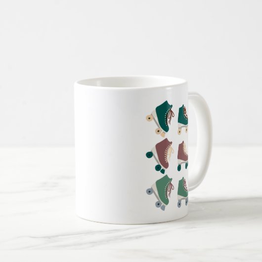 Mug Rollerskates Vert Dusty rose (Devant droit)