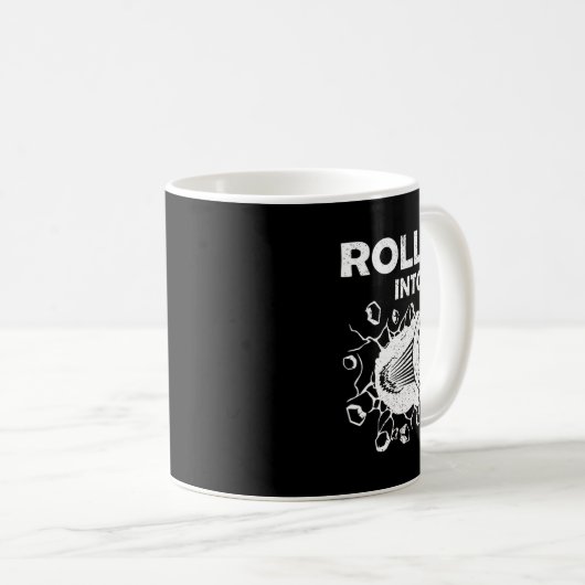 Mug Rollin En 60 Billiards 60e Anniversaire Flaming Bi (Devant droit)