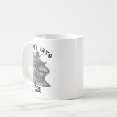 Mug Rollin' Into 2026, 2026 Snarky New Year, Meme Racc (Devant gauche)