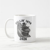 Mug Rollin' Into 2026, 2026 Snarky New Year, Meme Racc (Gauche)
