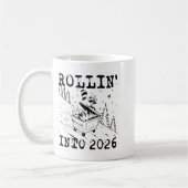 Mug Rollin’ Into 2026 Raccoon Dumpster Fire Funny New (Gauche)