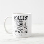 Mug Rollin’ Into 2026 Raccoon Dumpster Fire New Year M (Gauche)