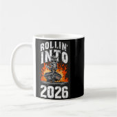 Mug Rollin Into 2026 Raccoon Funny Dumpster Fire 2025  (Gauche)