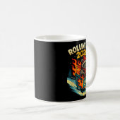 Mug Rollin Into 2026 Raccoon Funny Dumpster Fire 2025  (Devant droit)