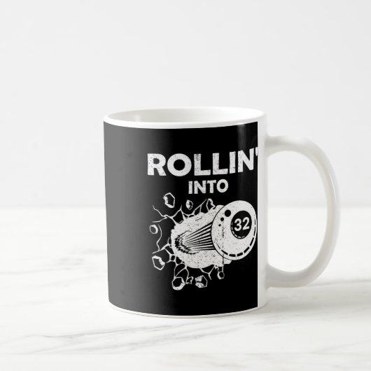 Mug Rollin Into 32 Billiards 32e Anniversaire Flaming (Droite)