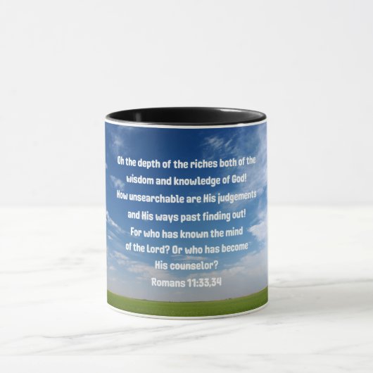 Mug Romains 11:33,34 Oh la profondeur des richesses (Centre)