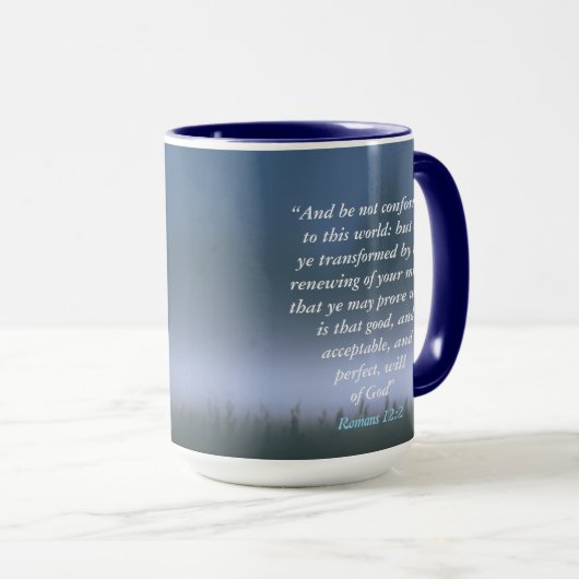 Mug Romains 12:2 (Devant droit)