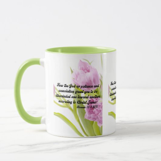 Mug Romains 15:5 KJV Bible Écriture Pic Deux Tons (Gauche)