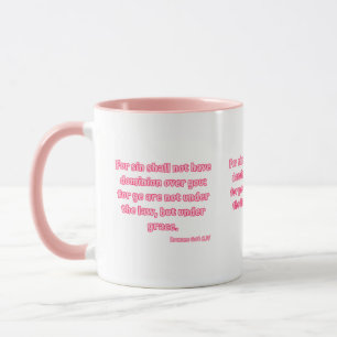 Mug Romains 6:14 KJV Bible Écriture Deux Tons