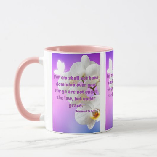 Mug Romains 6:14 KJV Bible Écriture Pic Deux Tons (Gauche)