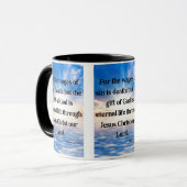 Mug Romains 6:23 KJV Bible Verse Pic Deux Tons (Devant gauche)