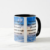 Mug Romains 6:23 KJV Bible Verse Pic Deux Tons (Devant droit)
