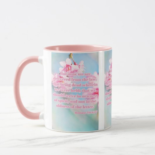 Mug Romains 7:6 KJV Bible Verse Pic Deux Tones (Gauche)