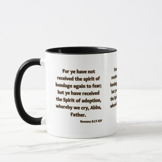 Mug Romains 8:15 KJV Bible Écriture Deux Tons (Gauche)