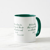 Mug Romains 8:25 KJV Bible Écriture Deux Tons (Devant droit)