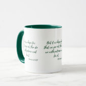 Mug Romains 8:25 KJV Bible Écriture Deux Tons (Devant gauche)