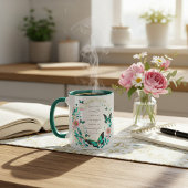 Mug Romains 8:28 Fleurs et papillons
