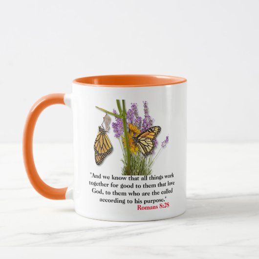 Mug Romains 8:28 Toutes Les Choses Travaillent Ensembl (Gauche)
