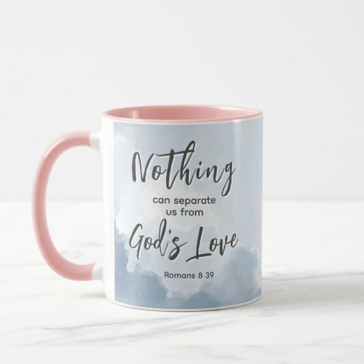 Mug Romains 8:38-39 Amour de Dieu Bible Verse Chrétien (Gauche)