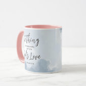 Mug Romains 8:38-39 Amour de Dieu Bible Verse Chrétien (Devant gauche)