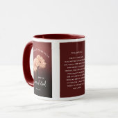 Mug Romains 8 38-39 Amour de Dieu Bible Verse Rose Flo (Devant gauche)