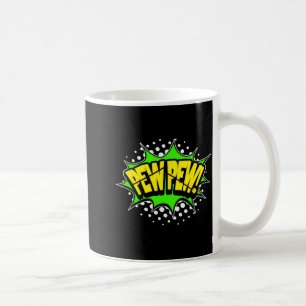Mug Roman laser pew-pew ! bande dessinée de mot d'acti