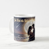 Mug Romance au Clair de Lune Mots Ténus (Devant gauche)