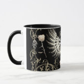 Mug Romance gothique victorien crâne ailes et roses bl (Gauche)