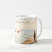 Mug Romance sacré au bord de la mer dorée (Devant droit)