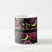 Mug Romance Sombre Lune Céleste Nom Violet Or (Centre)