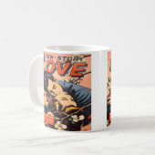 Mug Romance Vintage Comédie Conception de livre Coffee (Devant gauche)