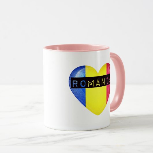 Mug Romania Heart (Devant droit)