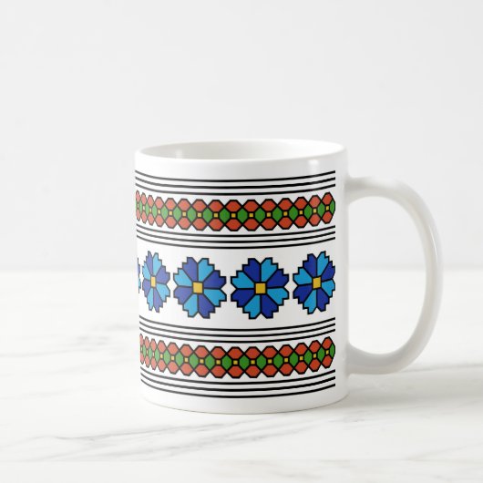 Mug romanie motif d'art populaire symbole de fleur chi (Droite)