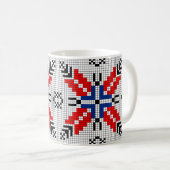 Mug romanie motif folklorique symbole traditionnel eth (Devant droit)