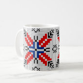 Mug romanie motif folklorique symbole traditionnel eth (Devant gauche)