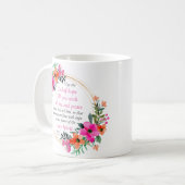 Mug Romans 15:13 - God of Hope Bible Verse Floral (Devant gauche)