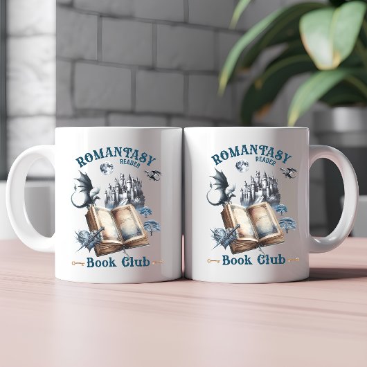 Mug Romantasy Reader Dragon Book Club Castle