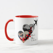 Mug Romantic 2 Photos Airplane Elegant Wedding custom (Gauche)