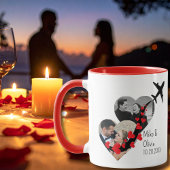 Mug Romantic 2 Photos Airplane Elegant Wedding custom