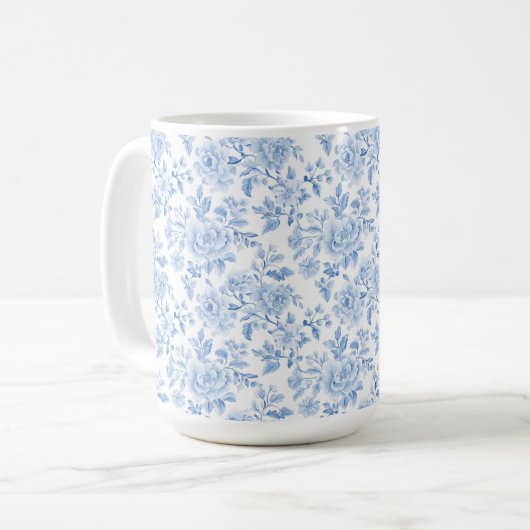 Mug Romantic Blue White Flowers (Devant gauche)