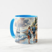 Mug Romantic Coastal Cottage Sunset Stroll (Devant gauche)