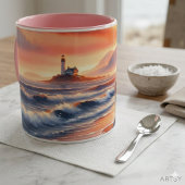 Mug Romantic Coastal Sunset Lighthouse Walk