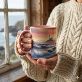 Mug Romantic Coastal Sunset Lighthouse Walk
