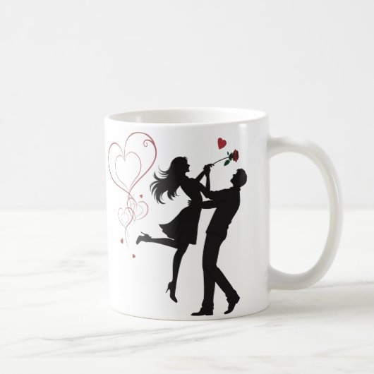 Mug Romantic Couple Silhouette Love – Heart Valentine (Droite)