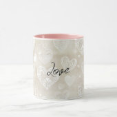 Mug Romantic Cream Hearts (Centre)