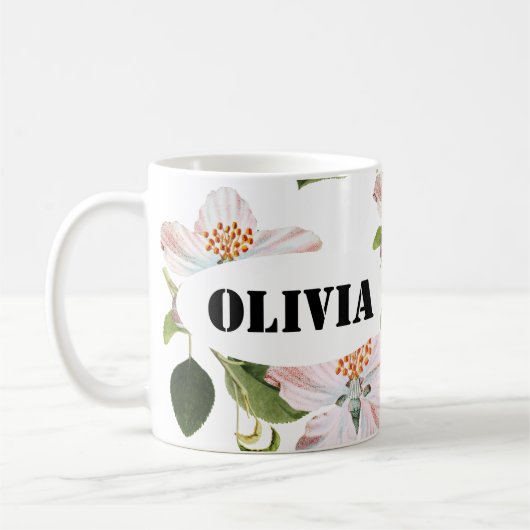 Mug Romantic flowers blooming garden (Gauche)