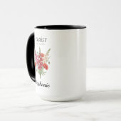 Mug Romantic Gladiolus & Poppy August Birth Month (Devant gauche)